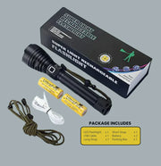 P90 LED RECHARGEABLE TACTICAL LASER FLASHLIGHT